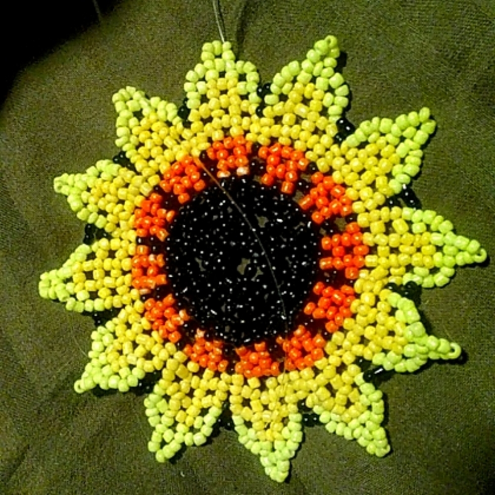 Beaded Sunflower